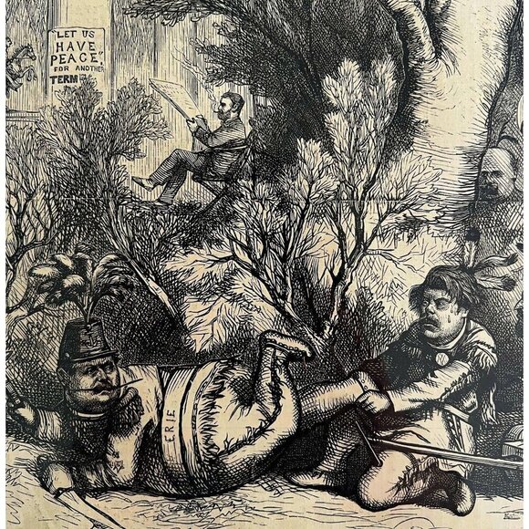 Thomas Nast Native American Tammany 1871 Victorian Woodcut Engraving LGBinTN2 - Picture 3 of 3